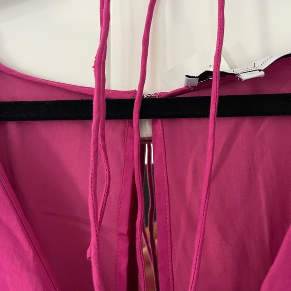 $311 Retail! 🔥L’Academie Ilana Fuschia Pink Puff Sleeve Dress - Picture 10 of 10